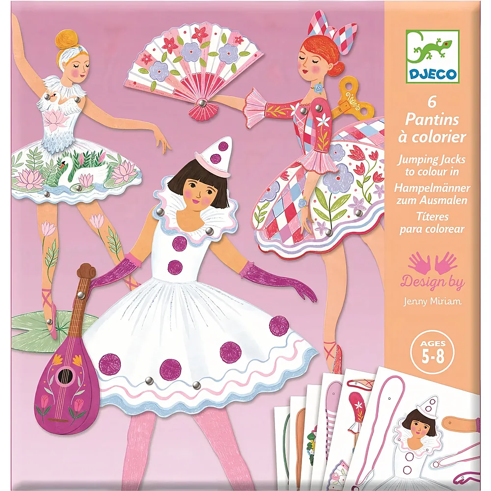 Djeco Hampelm�nner zum Ausmalen Tutus