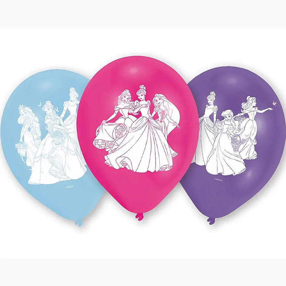 Amscan Disney Princess Ballone 6Teile | Kindergeburtstag