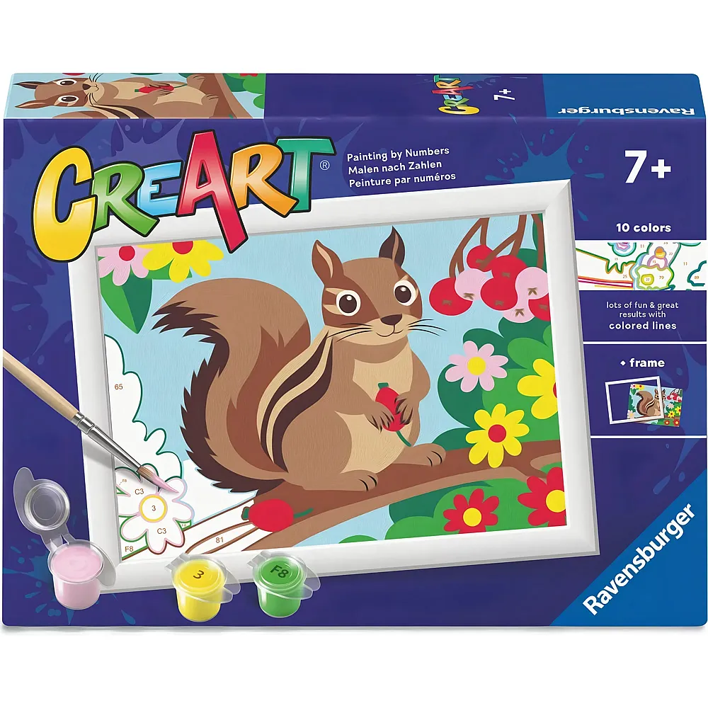 Ravensburger CreArt Malen nach Zahlen - Streifenh�rnchen