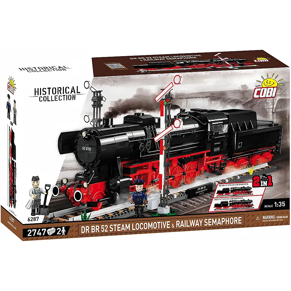 COBI Historical Collection DR BR 52Steam Locomotive & Railway Semaphore 6287