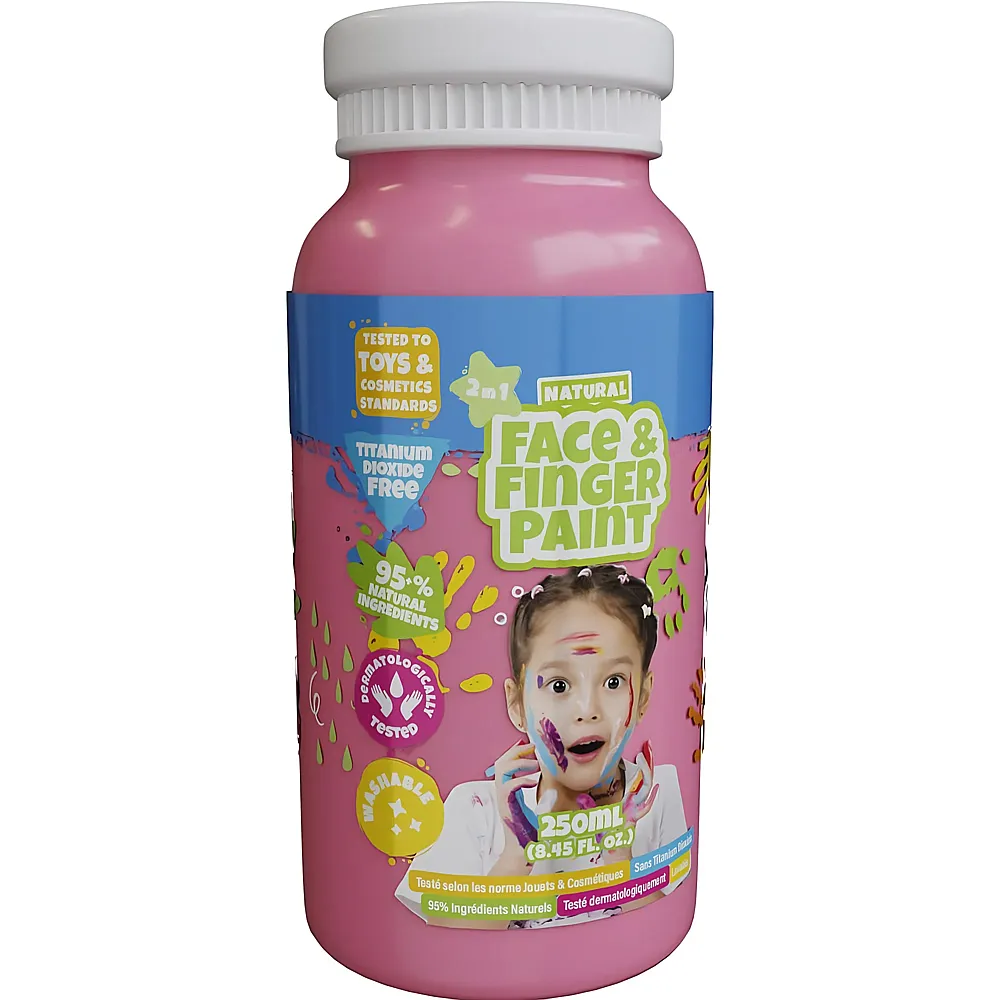 Boti Flasche mit nat�rlicher Gesichts- und Fingerfarbe  Rosa, 250 ml