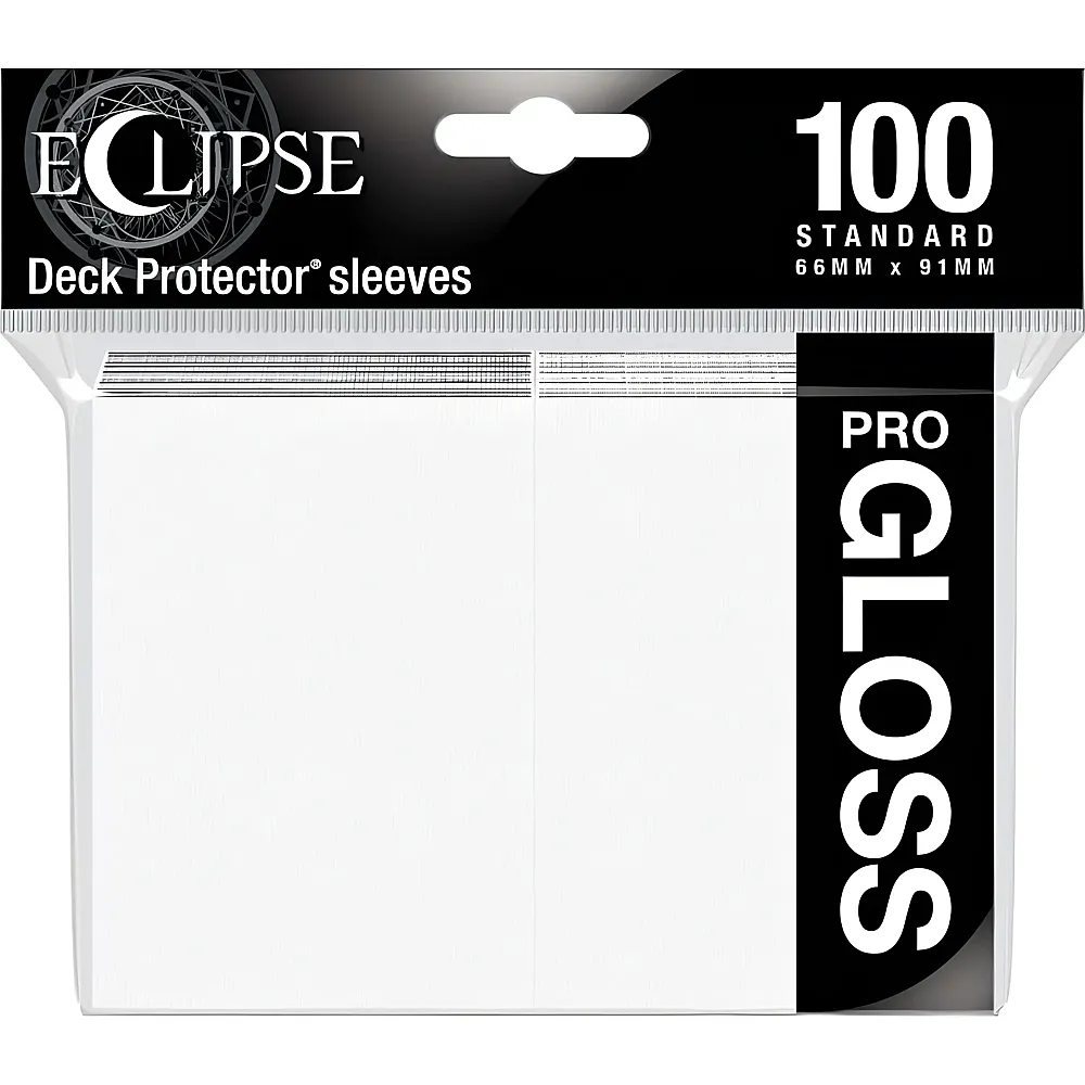 Ultra Pro White Eclipse Gloss Deck Protector Standard 100Teile