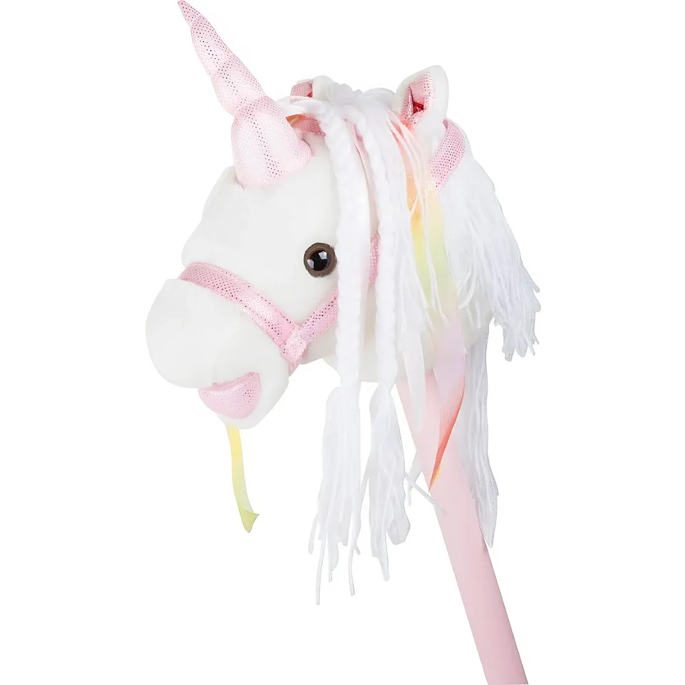small foot Steckenpferd Einhorn mit Sound Weiss - 90 x 12 x 26 cm