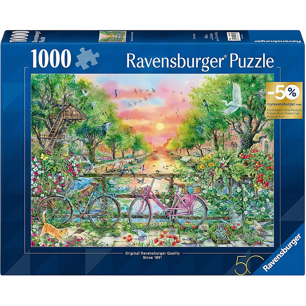 Ravensburger Puzzle Vertr�umte Fahrr�der in Amsterdam - 1000 Teile