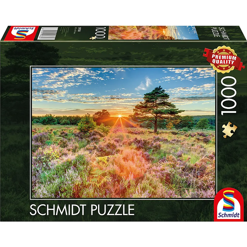 Schmidt Puzzle Heide im Sonnenuntergang 1000Teile