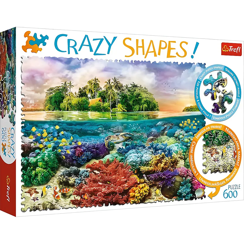 Trefl Puzzle Crazy Shapes Tropical Island 600Teile