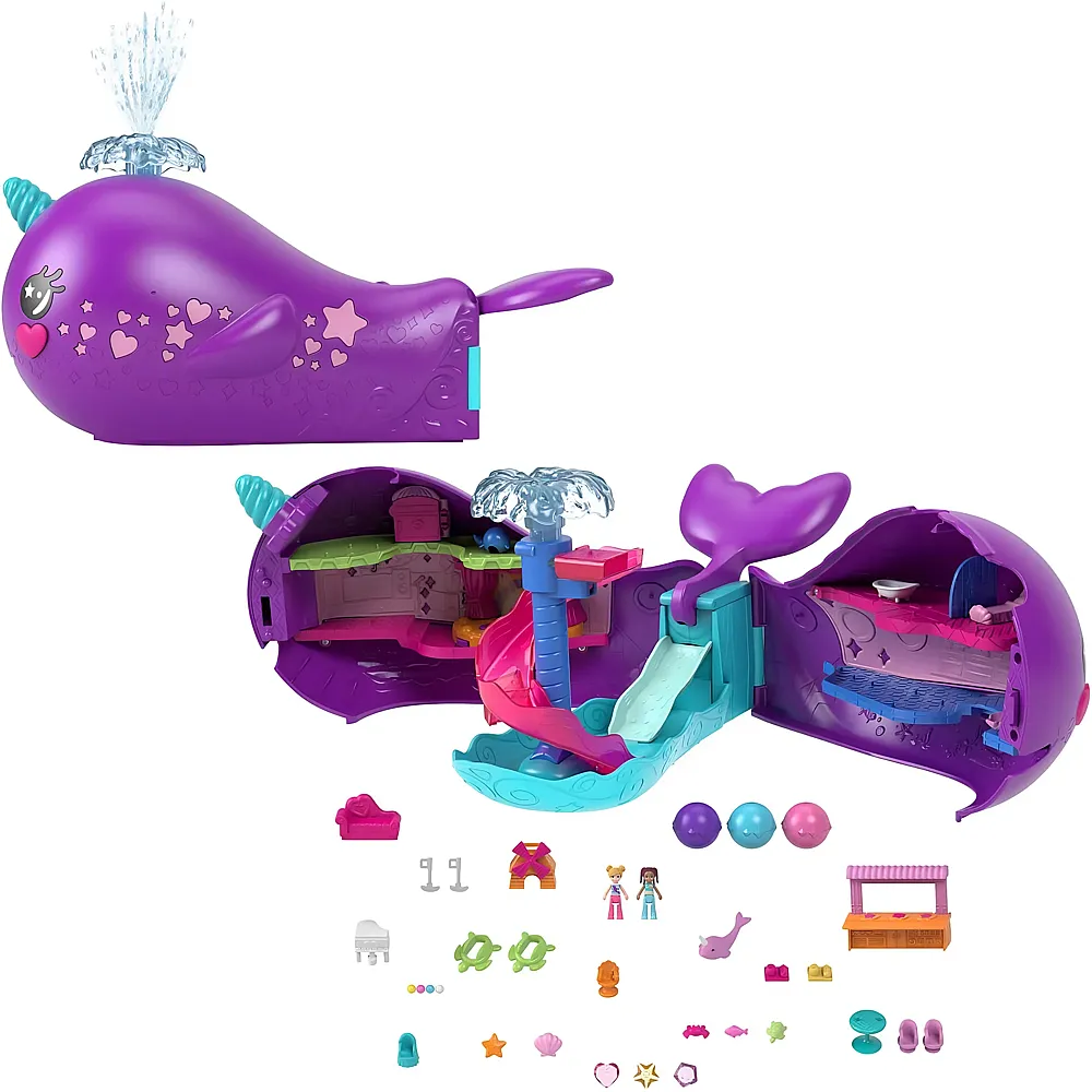 Polly Pocket Sparkle Cove Adventure Narwalabenteurer Boot