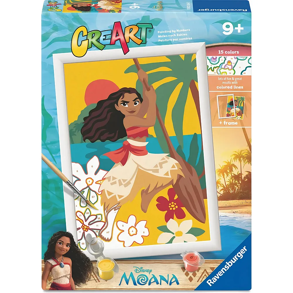 Ravensburger CreArt Disney Princess Malen nach Zahlen - Moanas Abenteuer