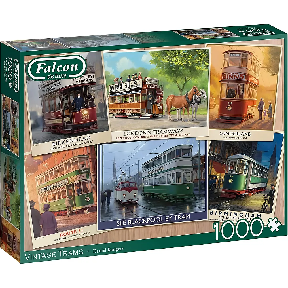Falcon Puzzle Vintage Trams - 1000 Teile