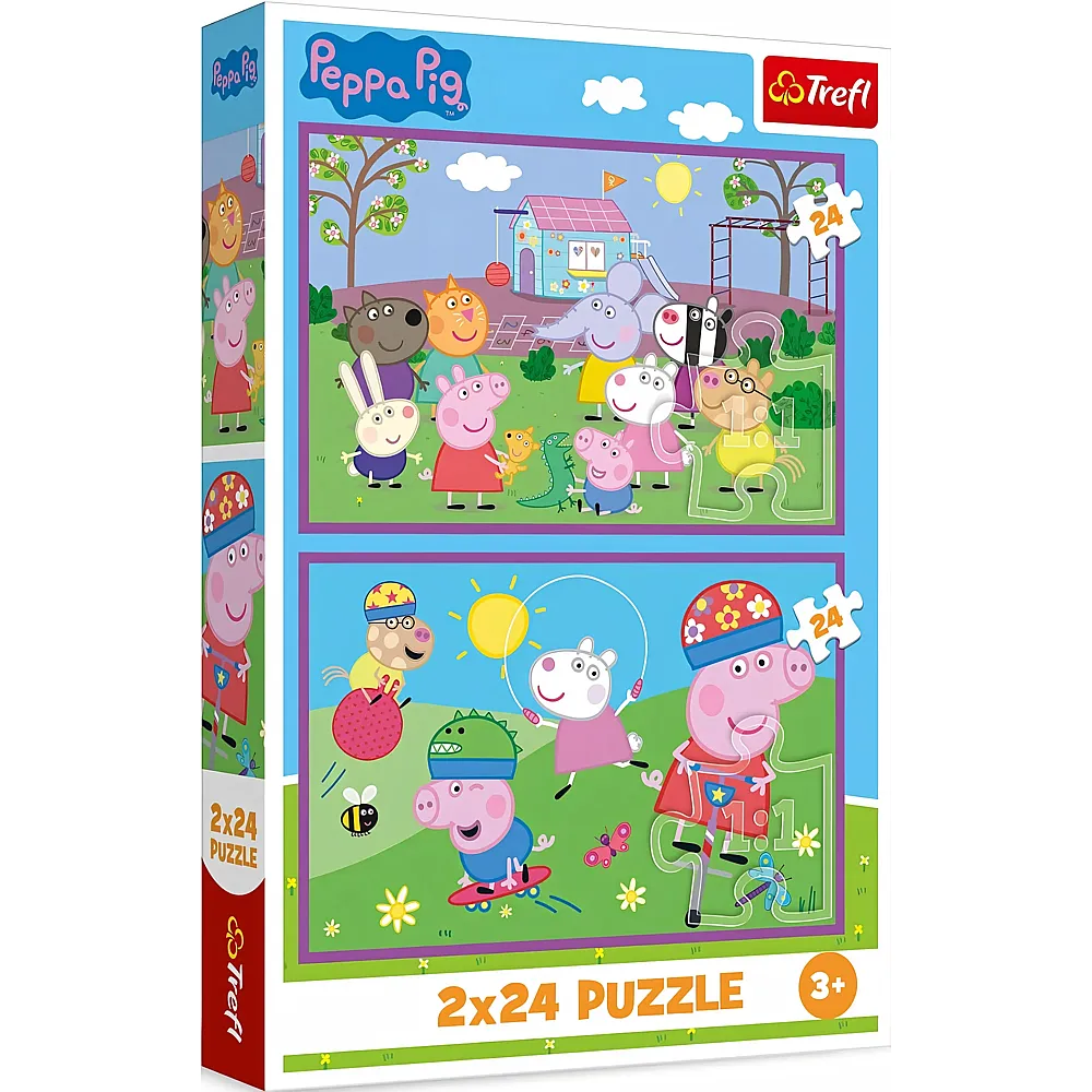 Trefl Puzzle Peppa Pig Peppa auf dem Spielplatz 24Teile