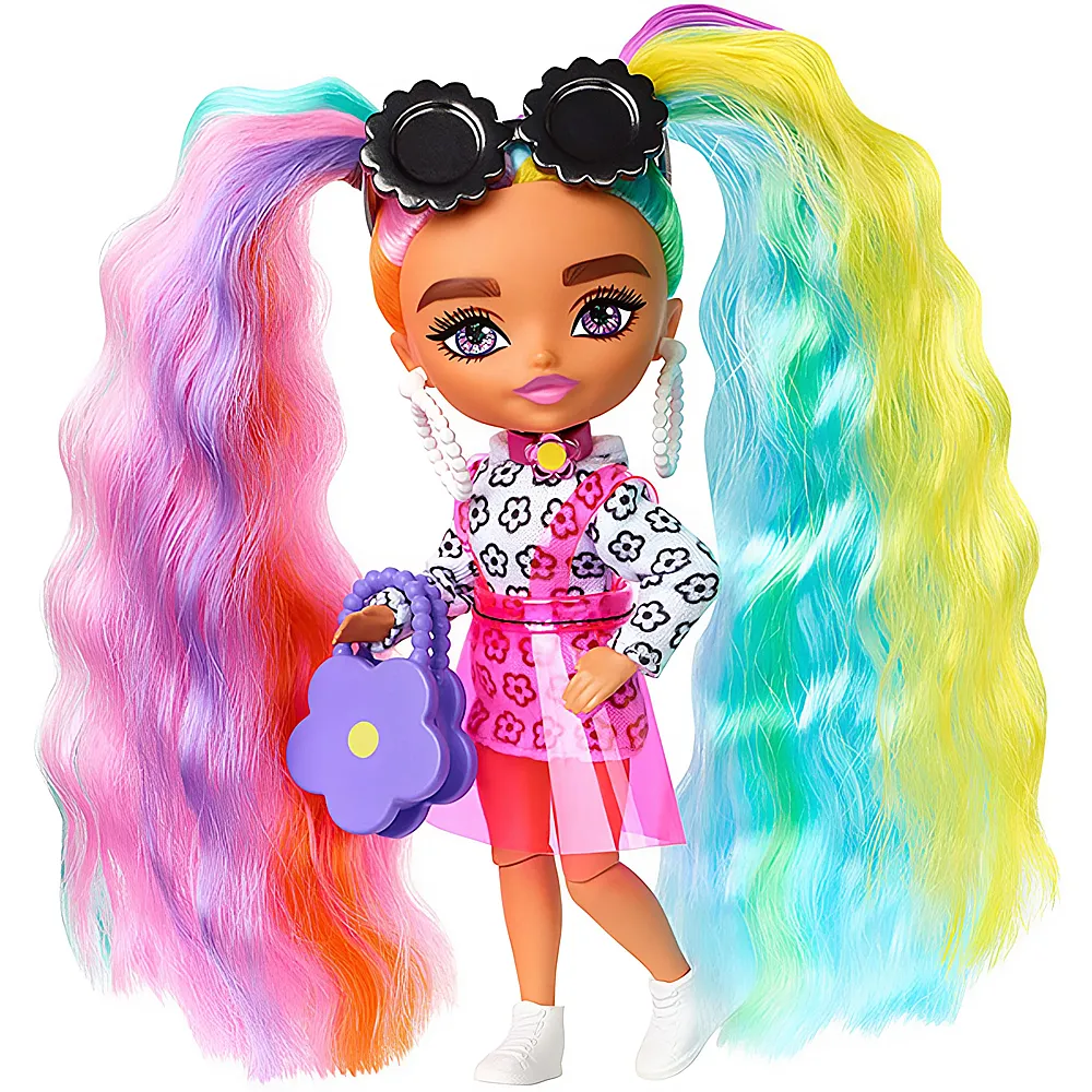 Barbie Extra Minis Daisy Rainbow Pigtails