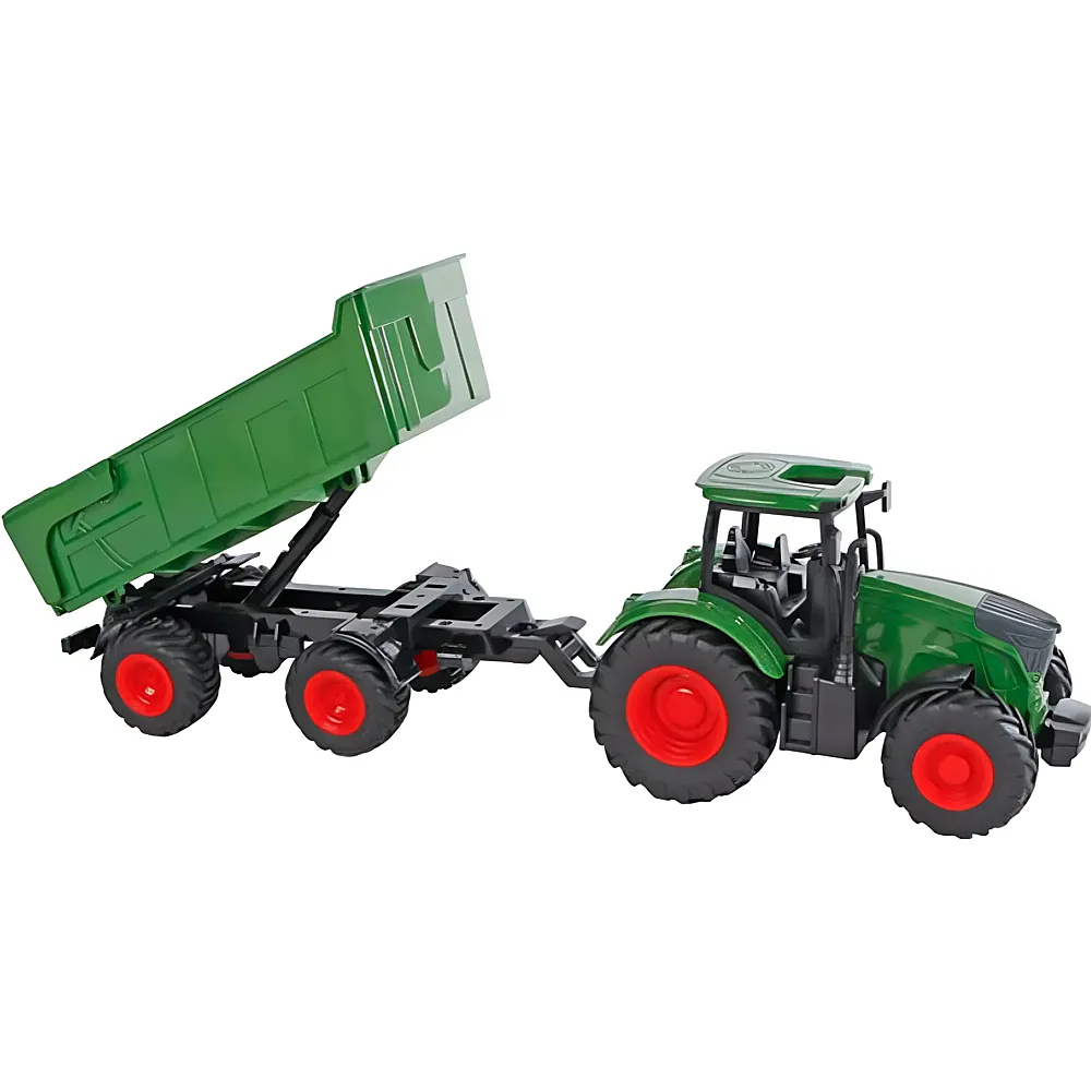 Kids Globe Traktor mit Anh�nger Gr�n, 41 cm