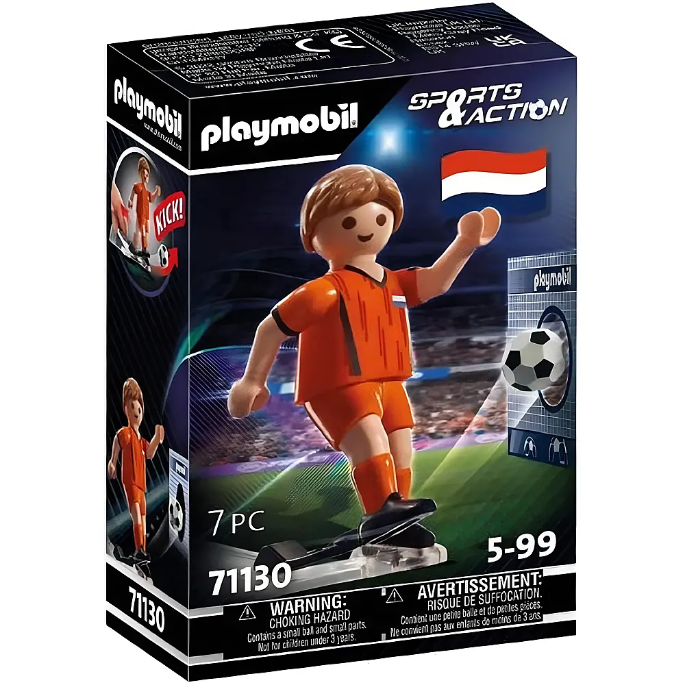 meinspielzeug - PLAYMOBIL Sports & Action Fuballspieler Niederlande 71130 | Kicker & Tischfussball