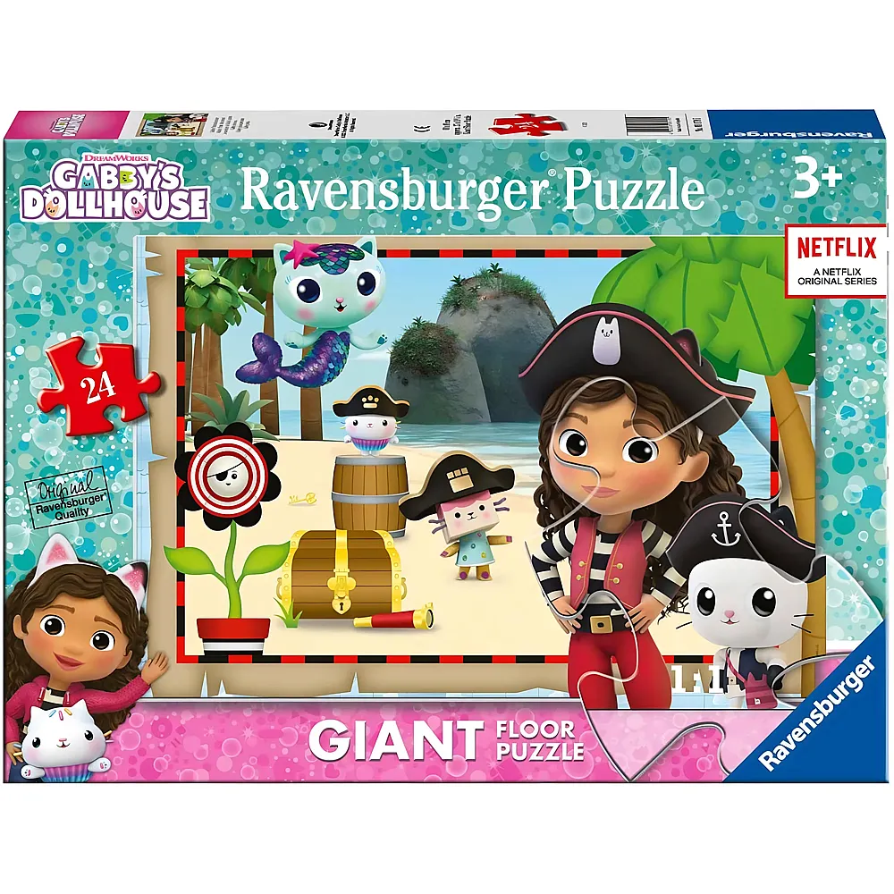 Ravensburger Puzzle Giant Floor Gabby's Dollhouse und der Piratenschatz - 24 Teile