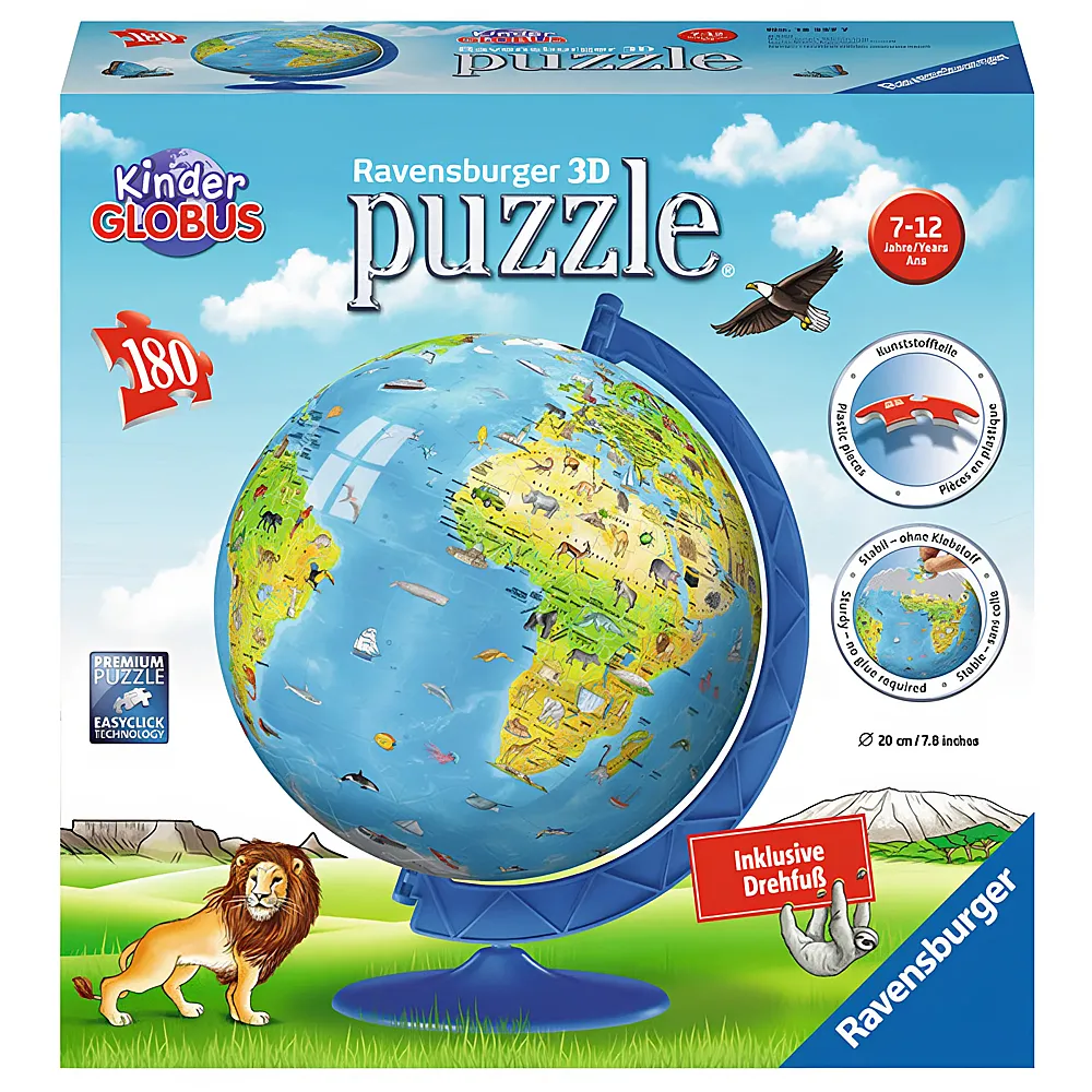 Ravensburger Puzzleball Kindererde Englisch 180Teile
