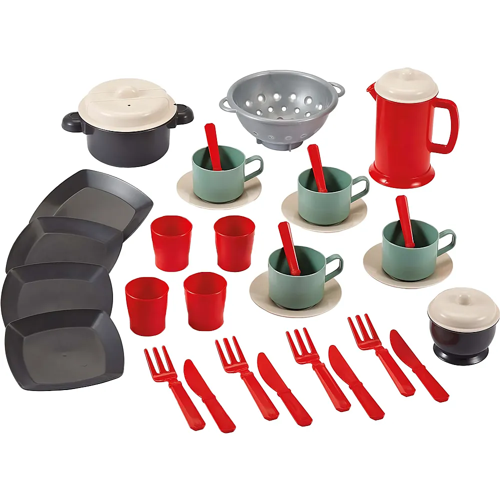 Ecoiffier 100% Chef Speiseset mit Pfannen 35Teile