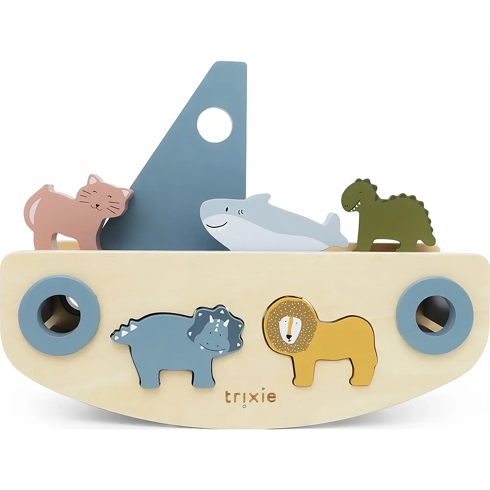 Trixie Sortiererspiel aus Holz Segelboot