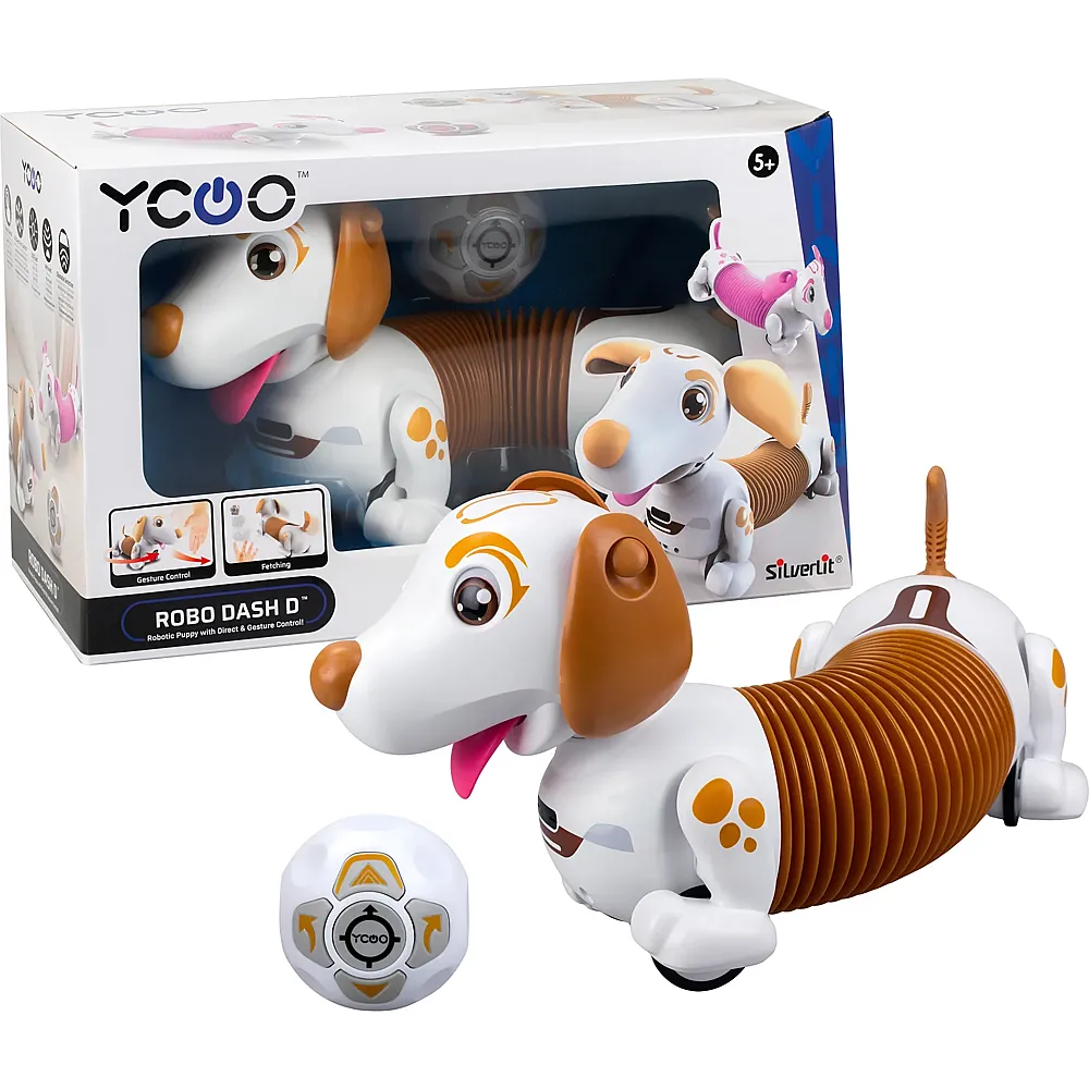 Silverlit Ycoo Robo Dash Roboterhund Weiss/Braun - Deutsch