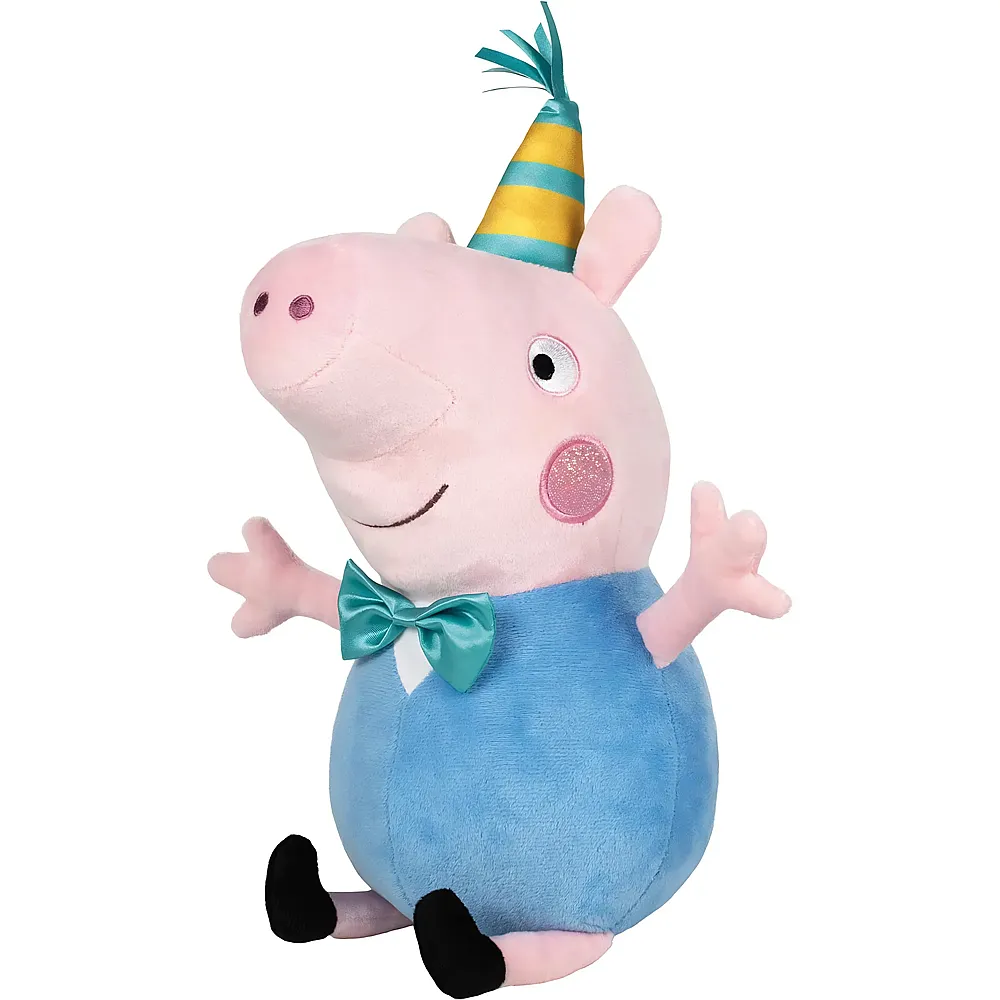 meinspielzeug - Schmidt Pl�sch Schorsch Wutz - 37 cm Peppa Pig | Lizenzfiguren Pl�sch