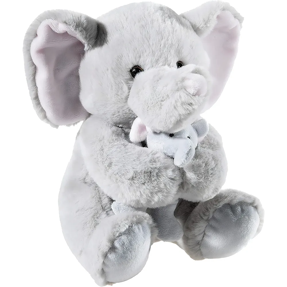 Heunec Misanimo Elefant mit Baby - 25 cm - Wildtiere Pl�sch