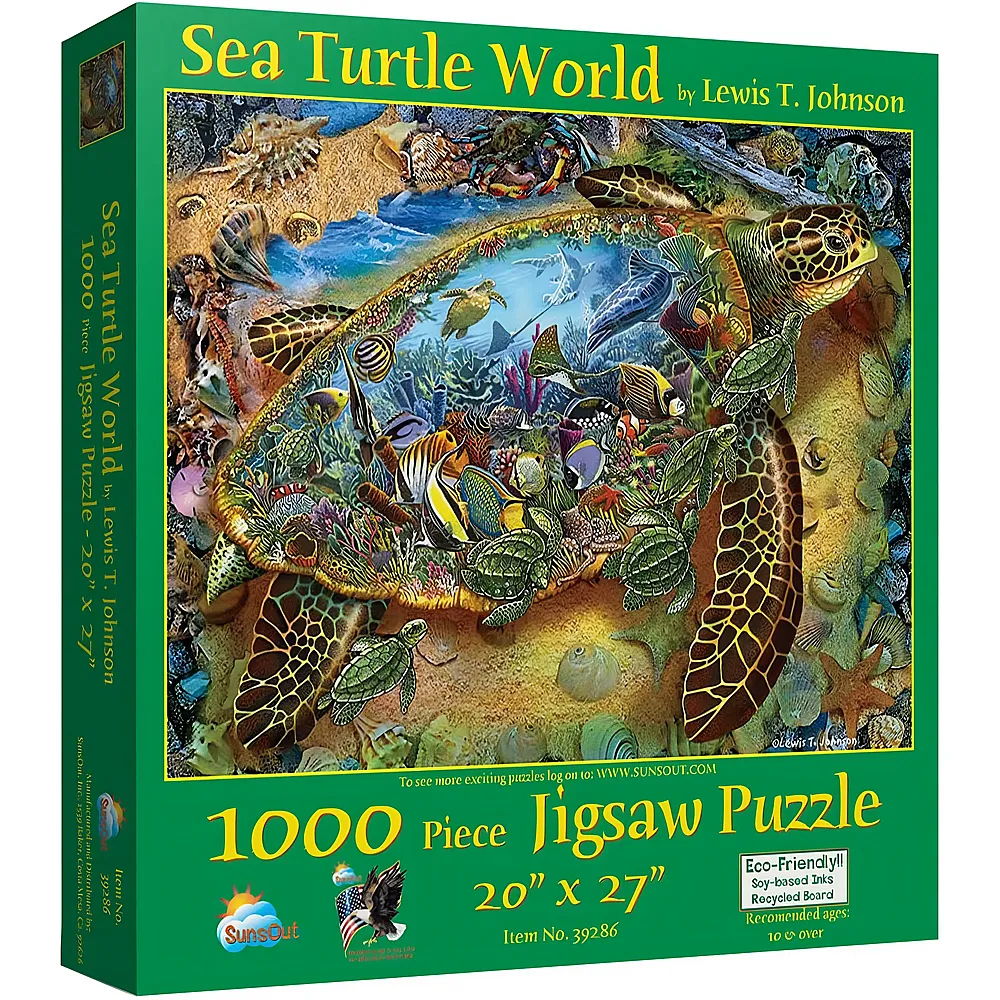 SunsOut Puzzle Lewis T. Johnson Sea Turtle World - 1000 Teile