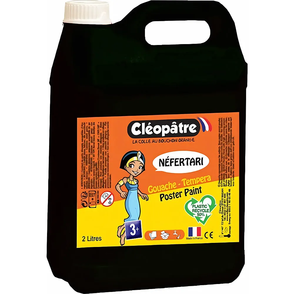 Cleopatre Nefertari � Gouache-tempera 5L Schwarz