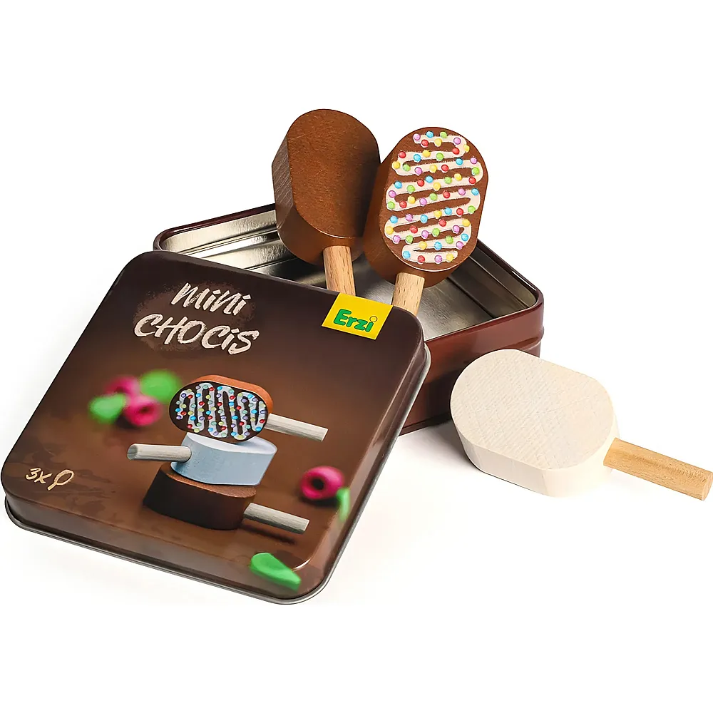 meinspielzeug - Erzi Mini Eis Chocis in der Dose aus Holz | Lebensmittel