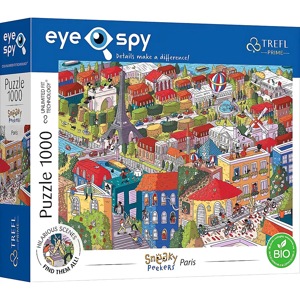 Trefl Puzzle Spy Sneaky Peakers: Paris, Frankreich - 1000 Teile