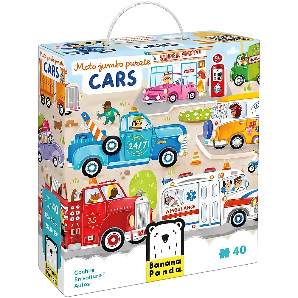 Banana Panda Puzzle Moto Jumbo Cars 40Teile