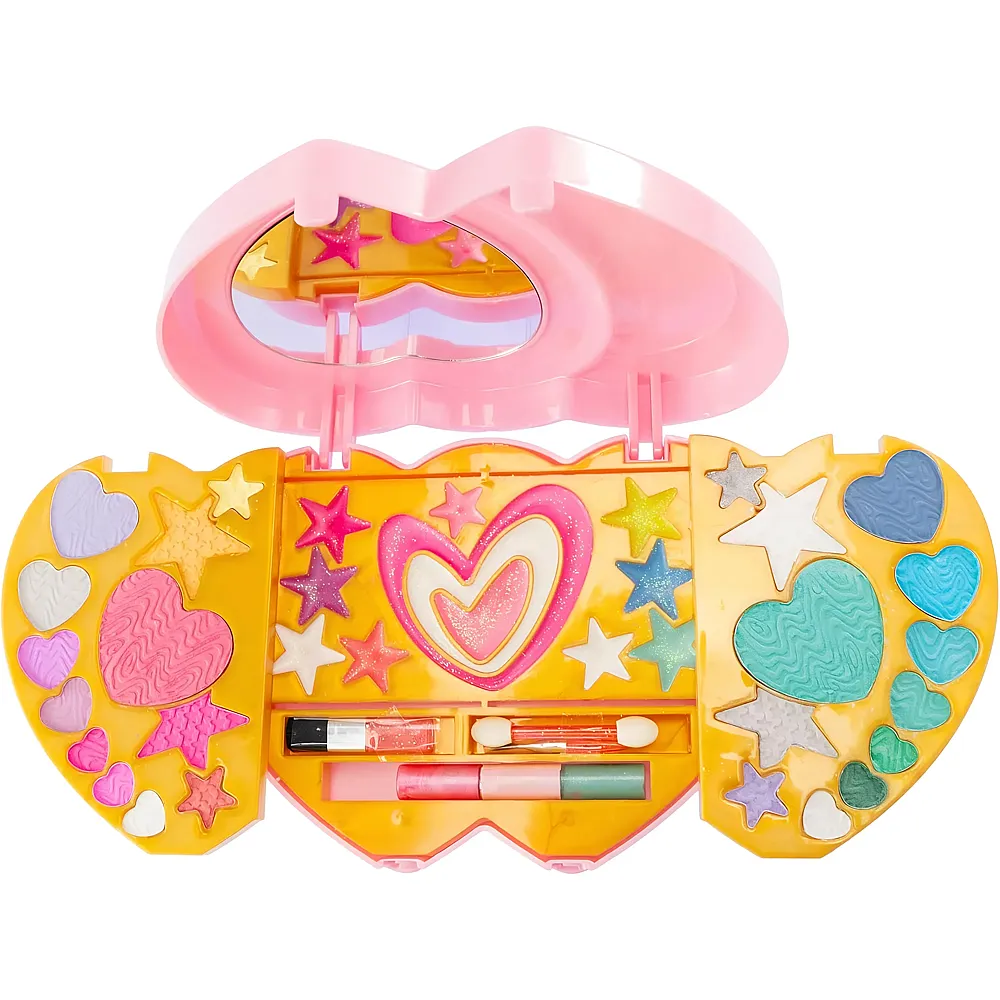 Nice Group Pink it Schmink-Set Herzform Lidschatten, Lipgloss mit Zubeh�r