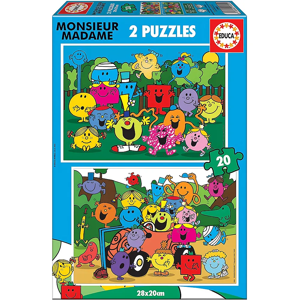Educa Puzzle Monsieur Madame - 20 Teile - Puzzle 10-104 Teile