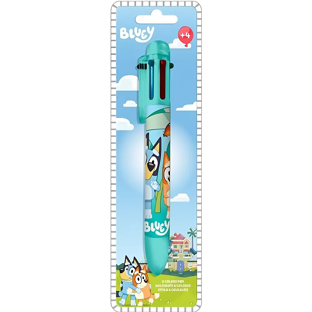Kids Licensing Bluey Mehrfarbenstift mit 6 Farben - Schule & Kindergarten