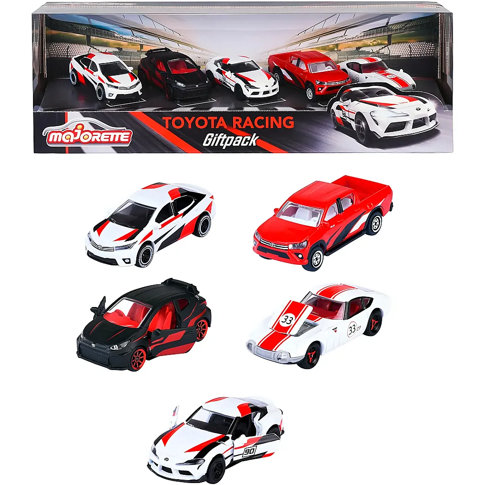 Majorette Toyota Racing Geschenkset - 5 Teile