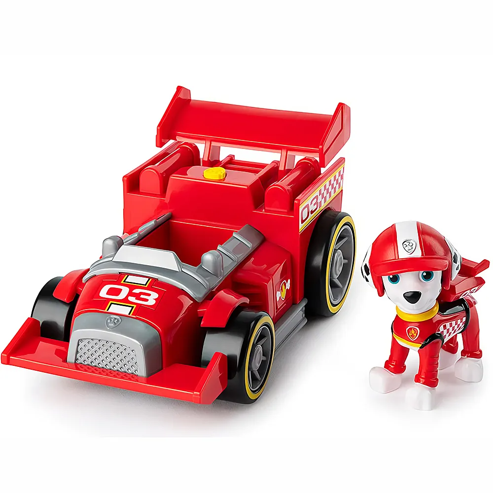 Spin Master Ready Race Rescue Paw Patrol Marshall Race & Go Deluxe Vehicle 13-16cm