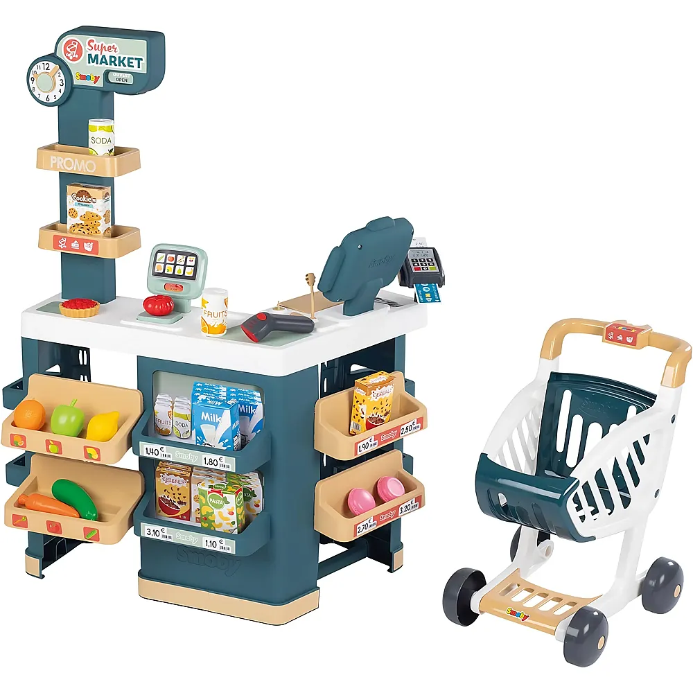 Smoby Supermarkt mit Einkaufswagen - 42 Teile