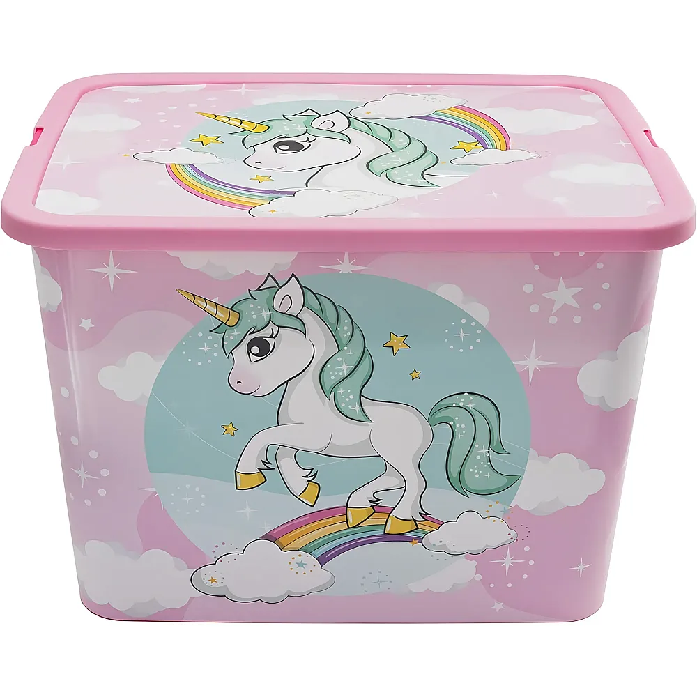 Stor Einhorn / Unicorn - Aufbewahrungsbox - 23 Liter