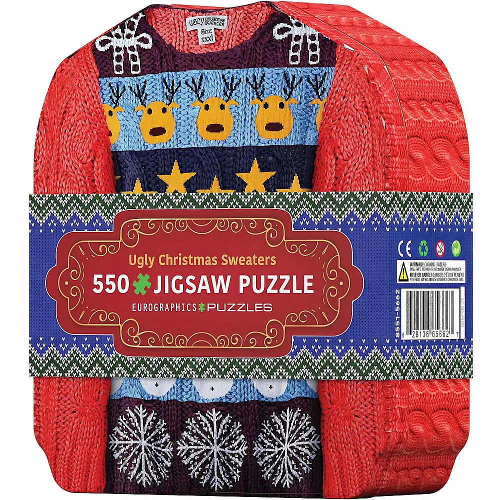 Eurographics Puzzle Ugly Christmas Sweaters Tin 550Teile