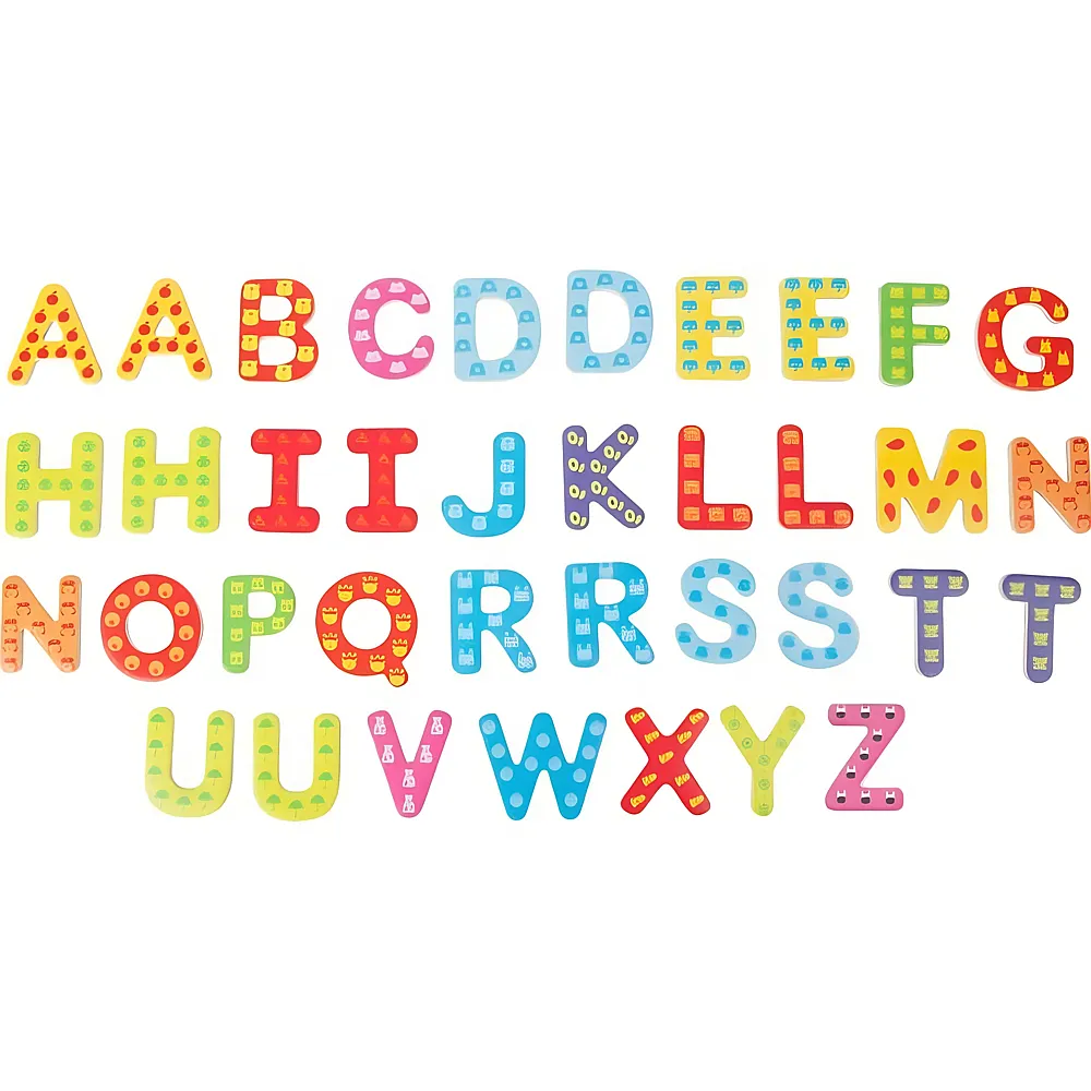 small foot Educate Bunte Magnetbuchstaben - 37 Teile