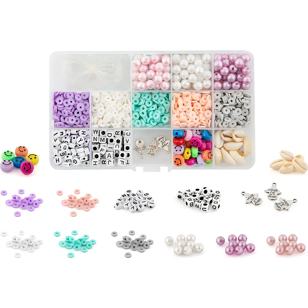 Grafix Perlensets Perlen in Box, 12 Perlensets