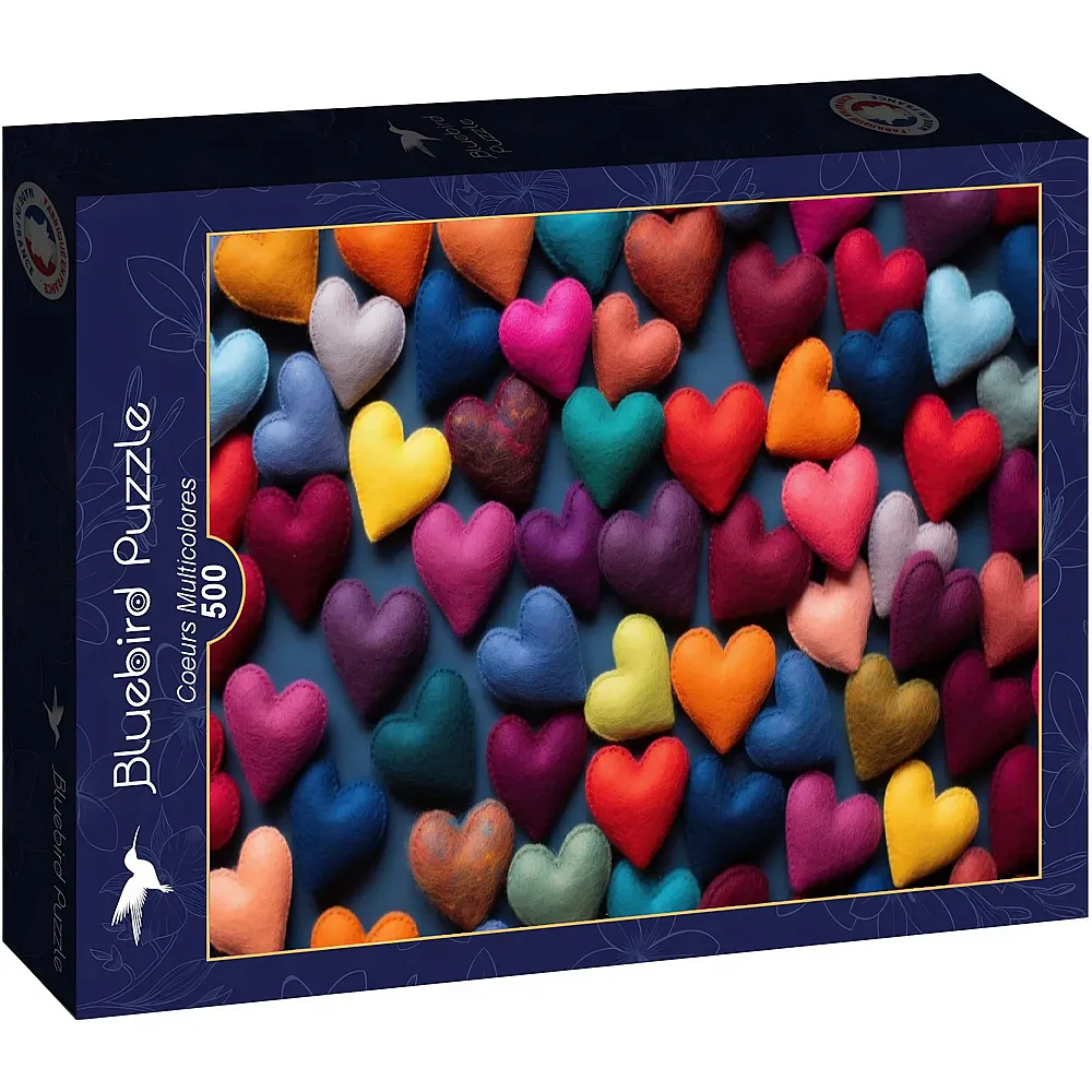 Bluebird Puzzle Coeurs Multicolores 500Teile