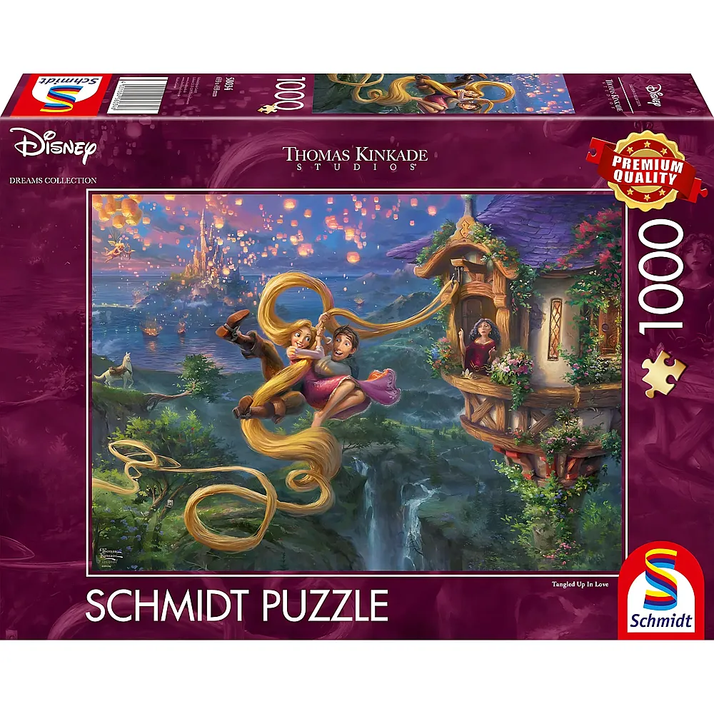Schmidt Puzzle Thomas Kinkade Disney Princess Rapunzel Tangled up in Love