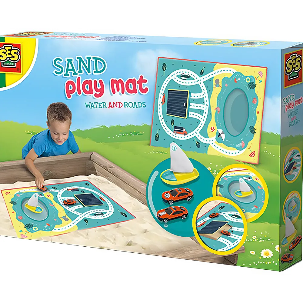 SES Sand Spielmatte Wasser & Strasse | Sandkasten