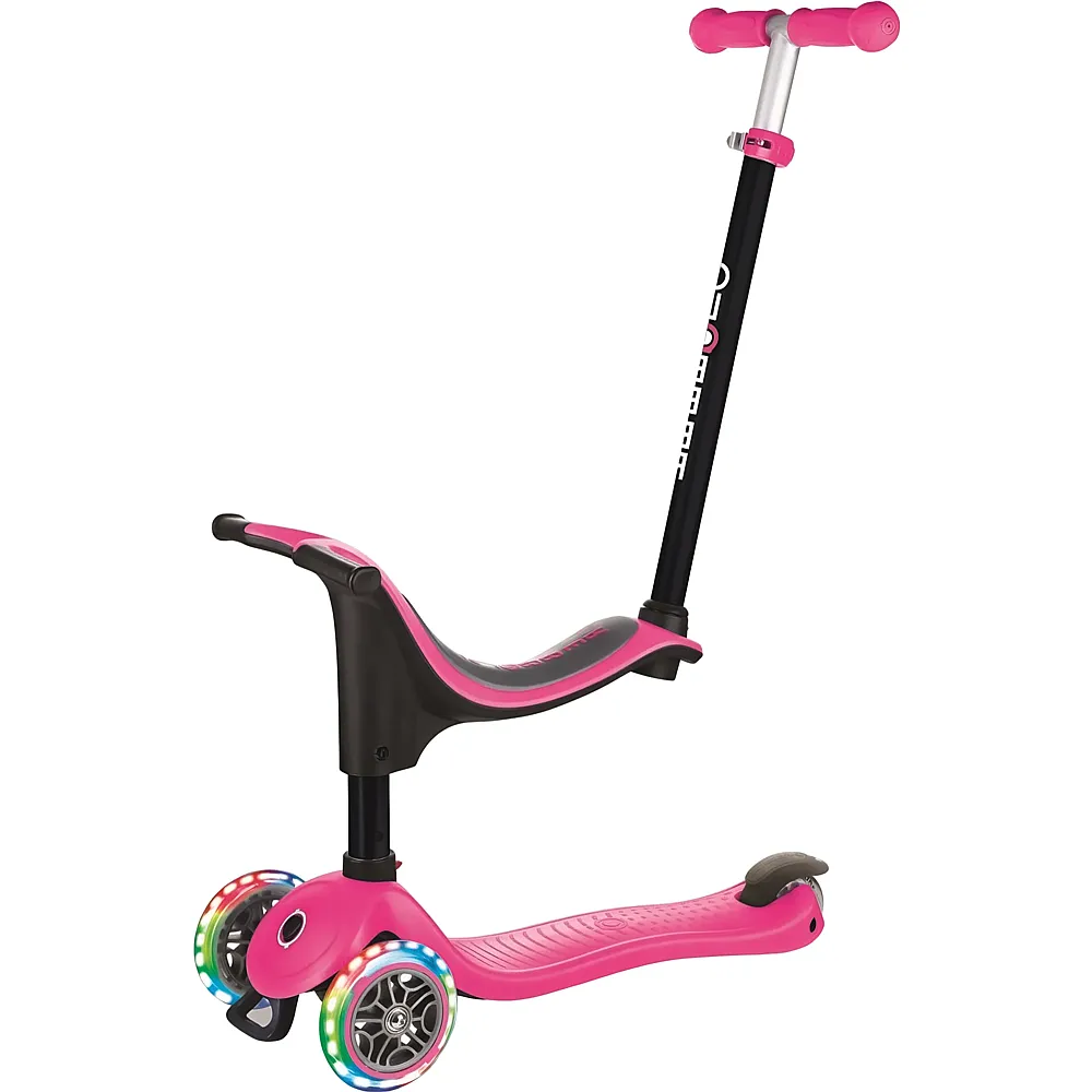 Globber Scooter Go Up Sporty Lights Pink