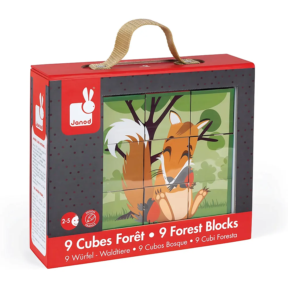 Janod KubKid Waldtiere W�rfelpuzzle