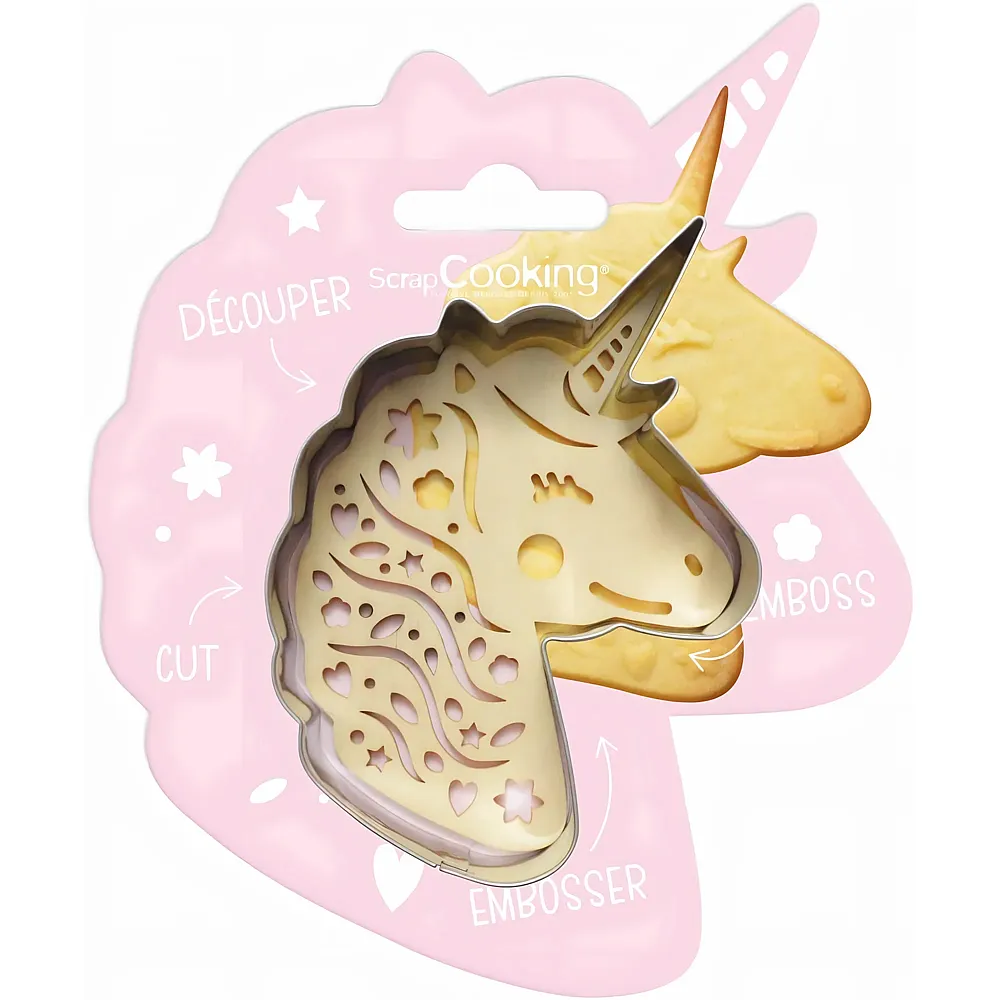 ScrapCooking Ausstechform + Holzpr�ger Einhorn | Backen & Dekorieren