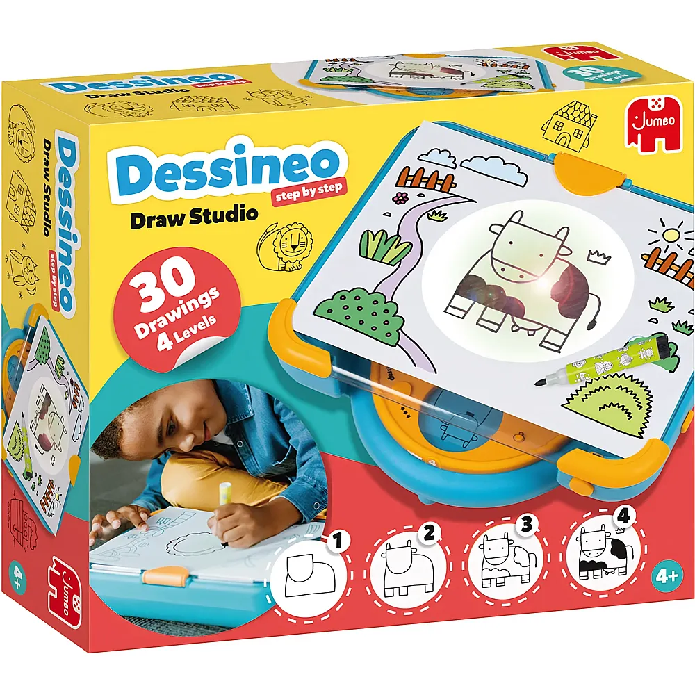 Jumbo Dessineo Zeichenstudio Zeichnen lernen Schritt f�r Schritt