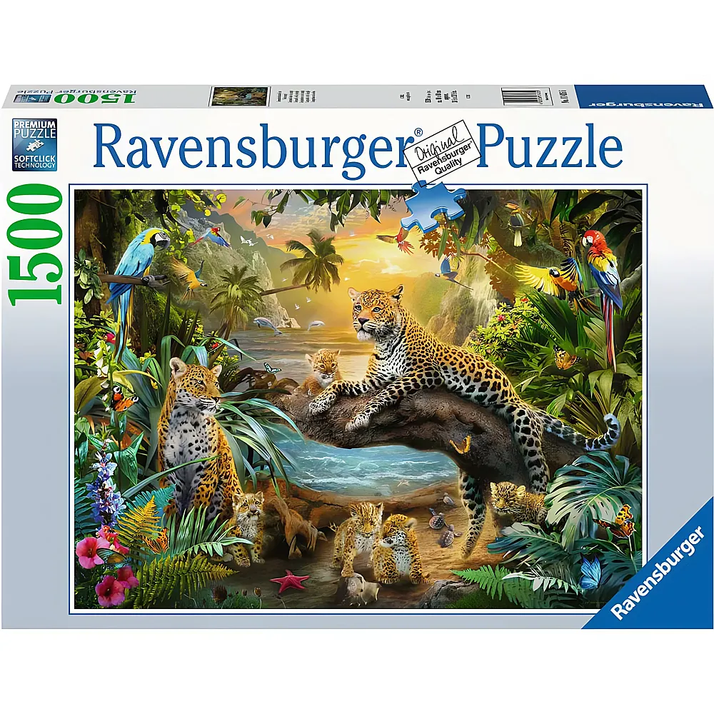 Ravensburger Puzzle Leopardenfamilie im Dschungel 1500Teile