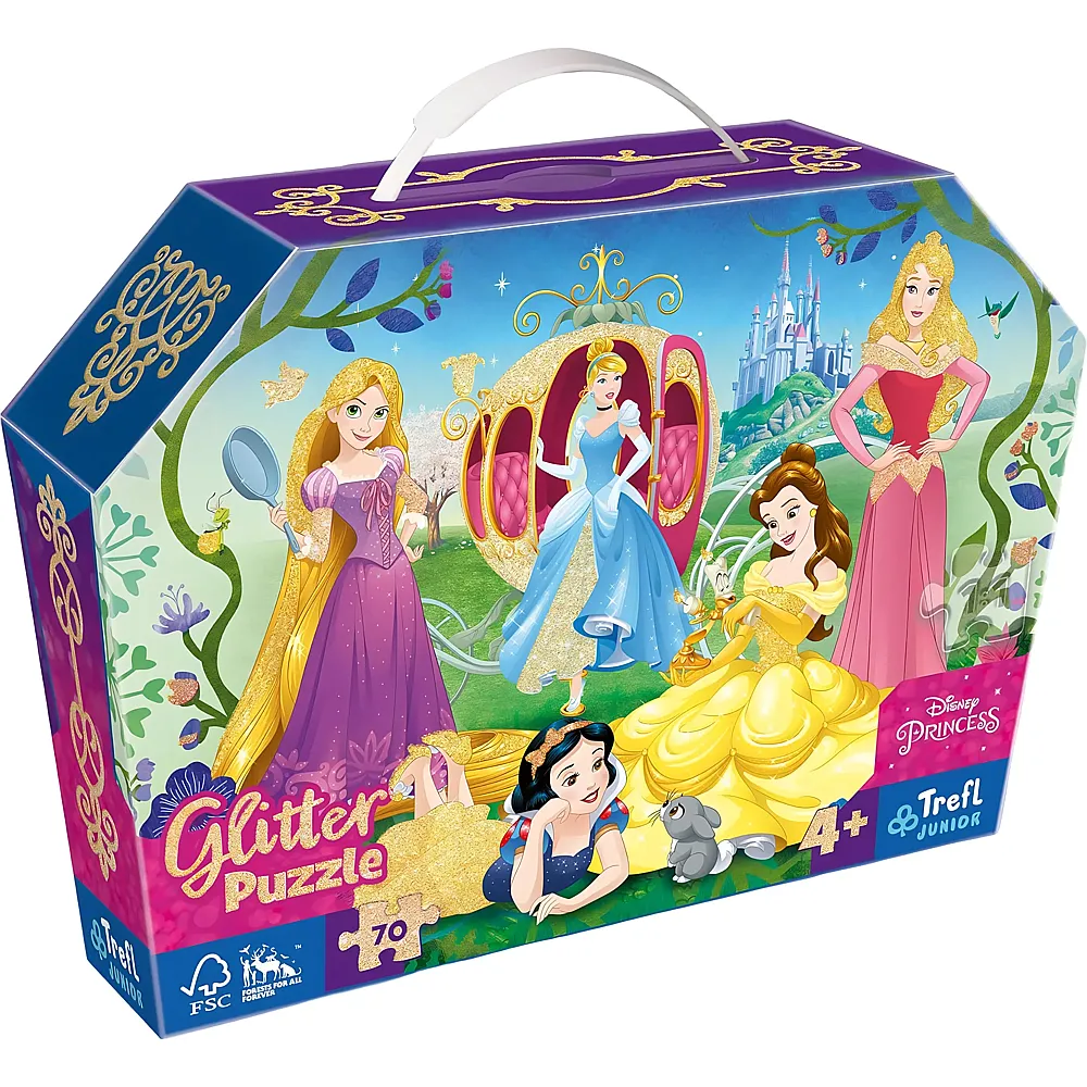 Trefl Puzzle Disney Princess Junior Glitzer - 70 Teile