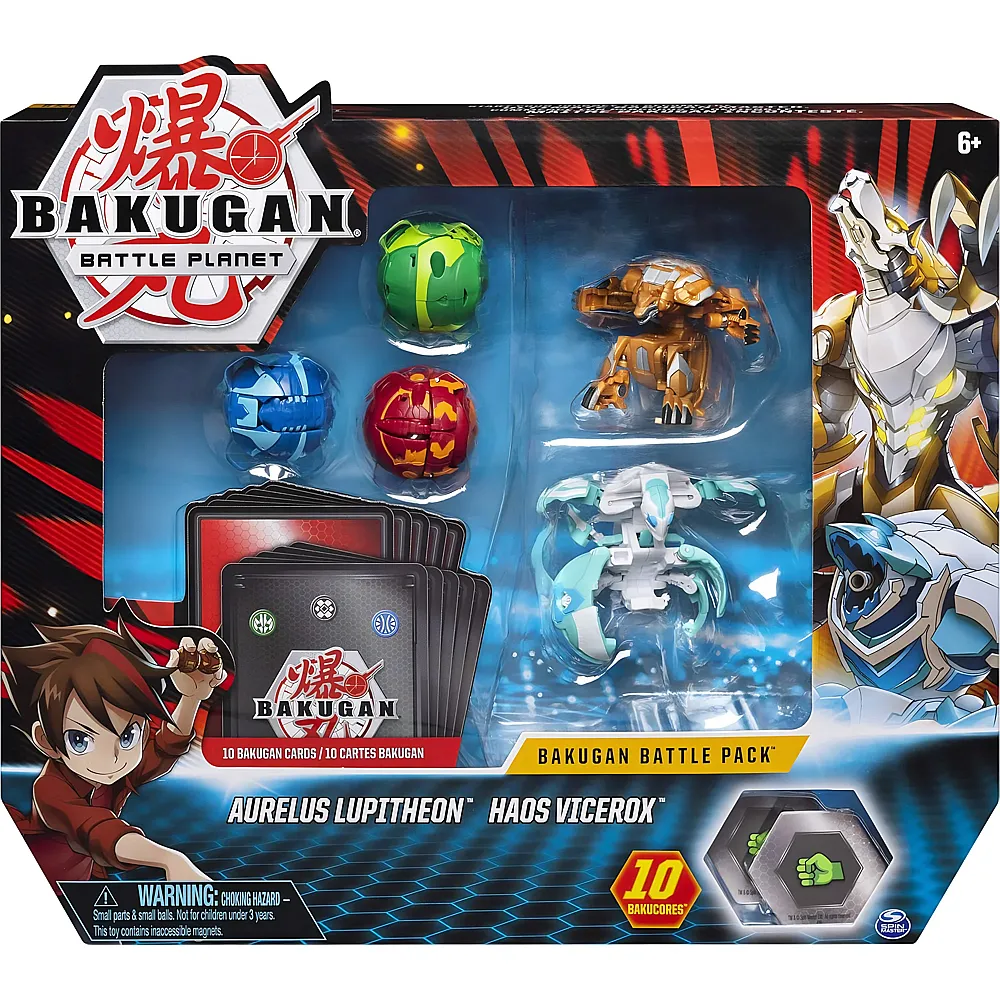 Spin Master Bakugan Battle-Planet - Aurelus Lupitheon Haos Vicerox