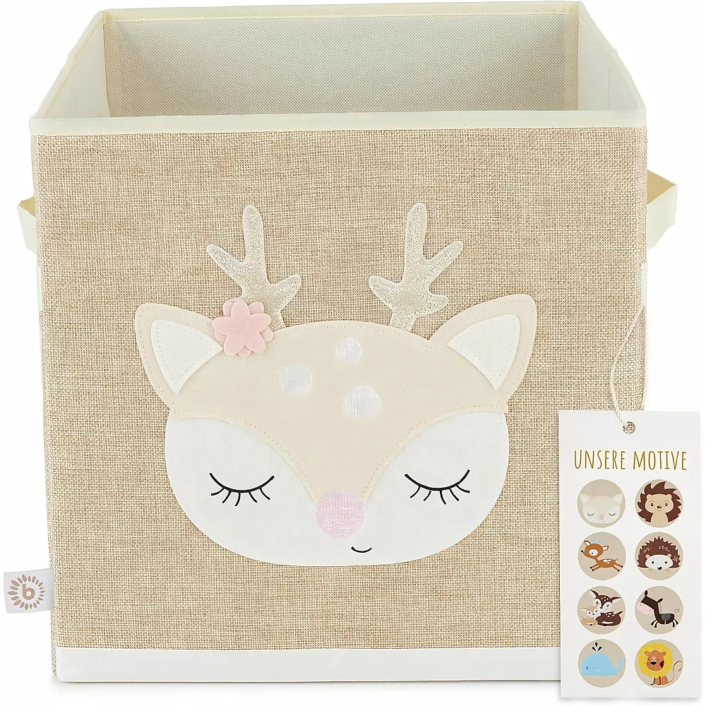 Bieco Aufbewahrungsbox Kinder  REH Ella Motiv ca. 36L faltbar  S�sse Spielzeug Kiste f�r Kallax Regal  Aufbewahrungsbox